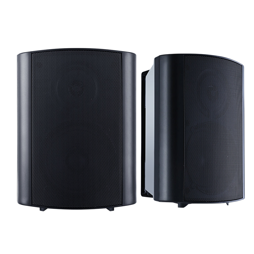 Premium Black 2 Way In Wall Speaker Pair 150W Indoor Outdoor Audio