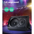 Premium Black 2 Way In Wall Speaker Pair 150W Indoor Outdoor Audio