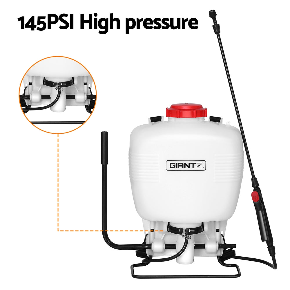 Giantz 15L Backpack Sprayer with Four Nozzle Types, Adjustable Straps - SuperSaverAU - view 4