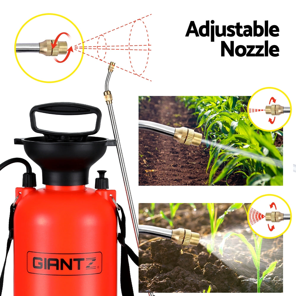 Giantz 7L Pressure Sprayer - Multi-functional Garden & Home Use, Heavy-duty Strap - SuperSaverAU - view 4