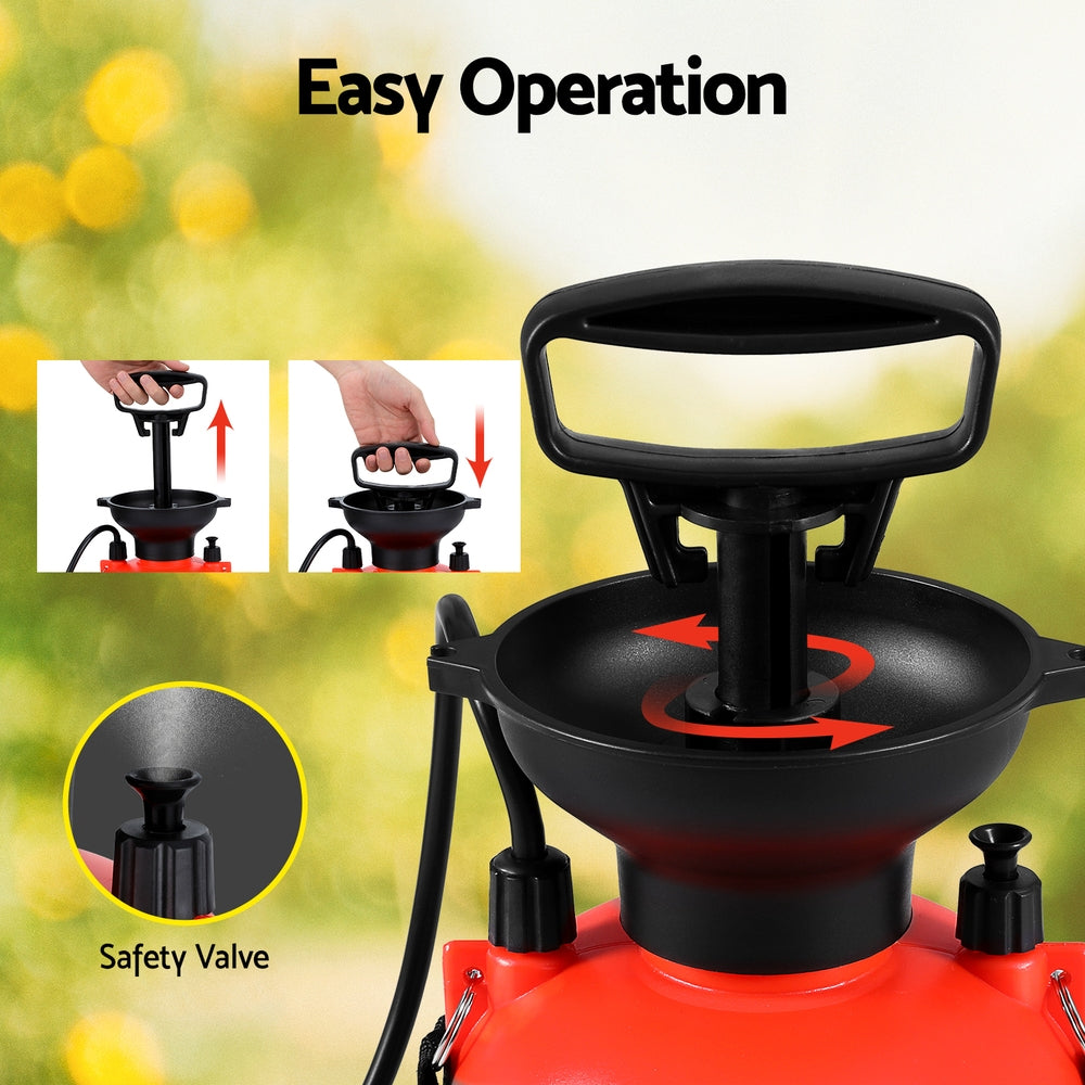 Giantz 7L Pressure Sprayer - Multi-functional Garden & Home Use, Heavy-duty Strap - SuperSaverAU - view 5