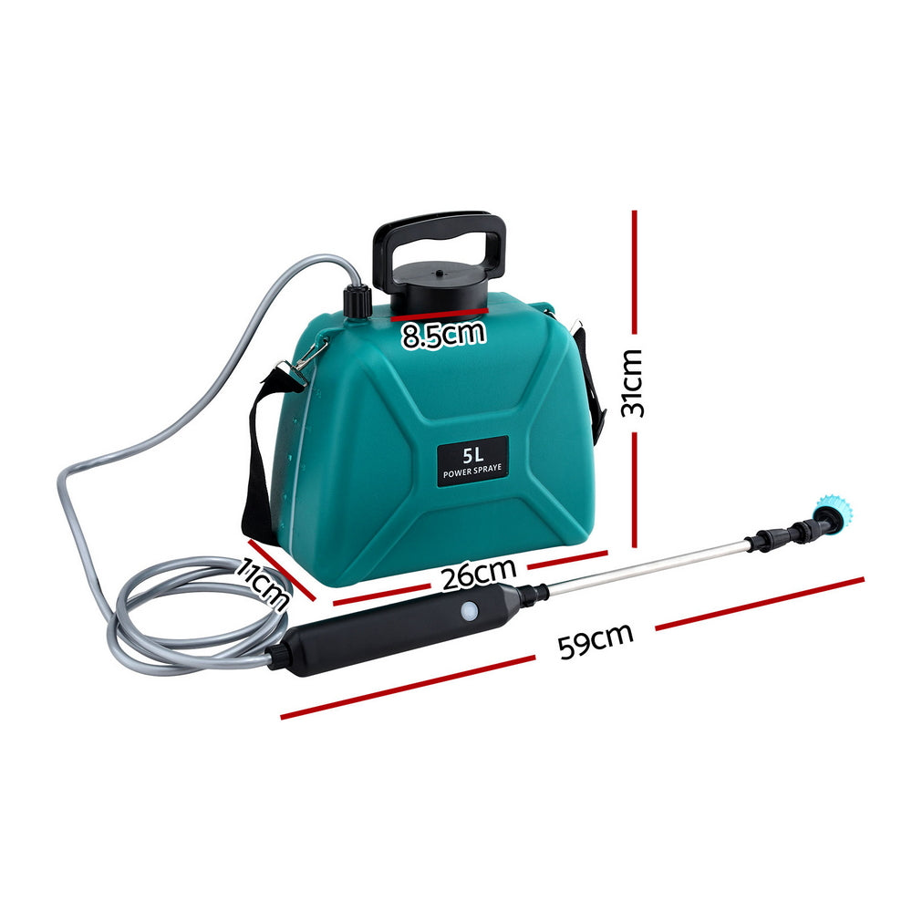 Giantz 5L Electric Weed Sprayer USB Charging with Two Nozzles & Ergonomic Handle - SuperSaverAU - view 2
