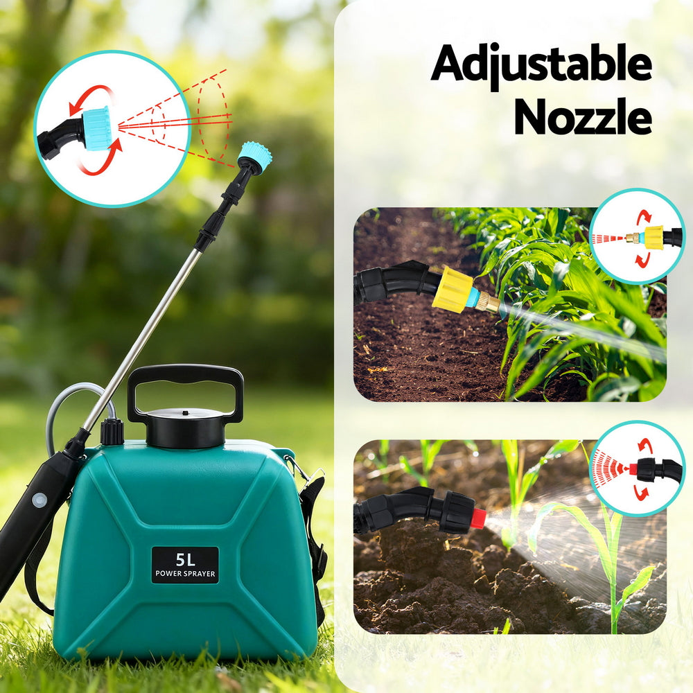 Giantz 5L Electric Weed Sprayer USB Charging with Two Nozzles & Ergonomic Handle - SuperSaverAU - view 5