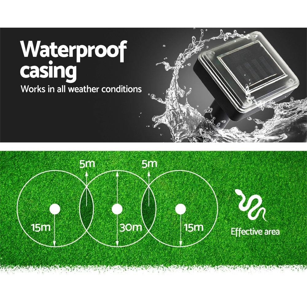 Vermitrap Set of 10 Solar Powered Snake Repellers - Weatherproof, Humane, Wireless - SuperSaverAU - view 6