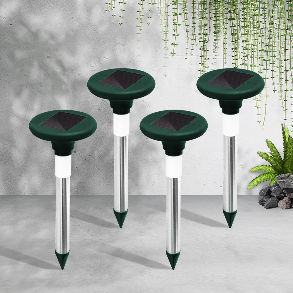 Gardeon 4X Solar LED Snake Repeller - Weatherproof, Chemical-Free, 625m² Range