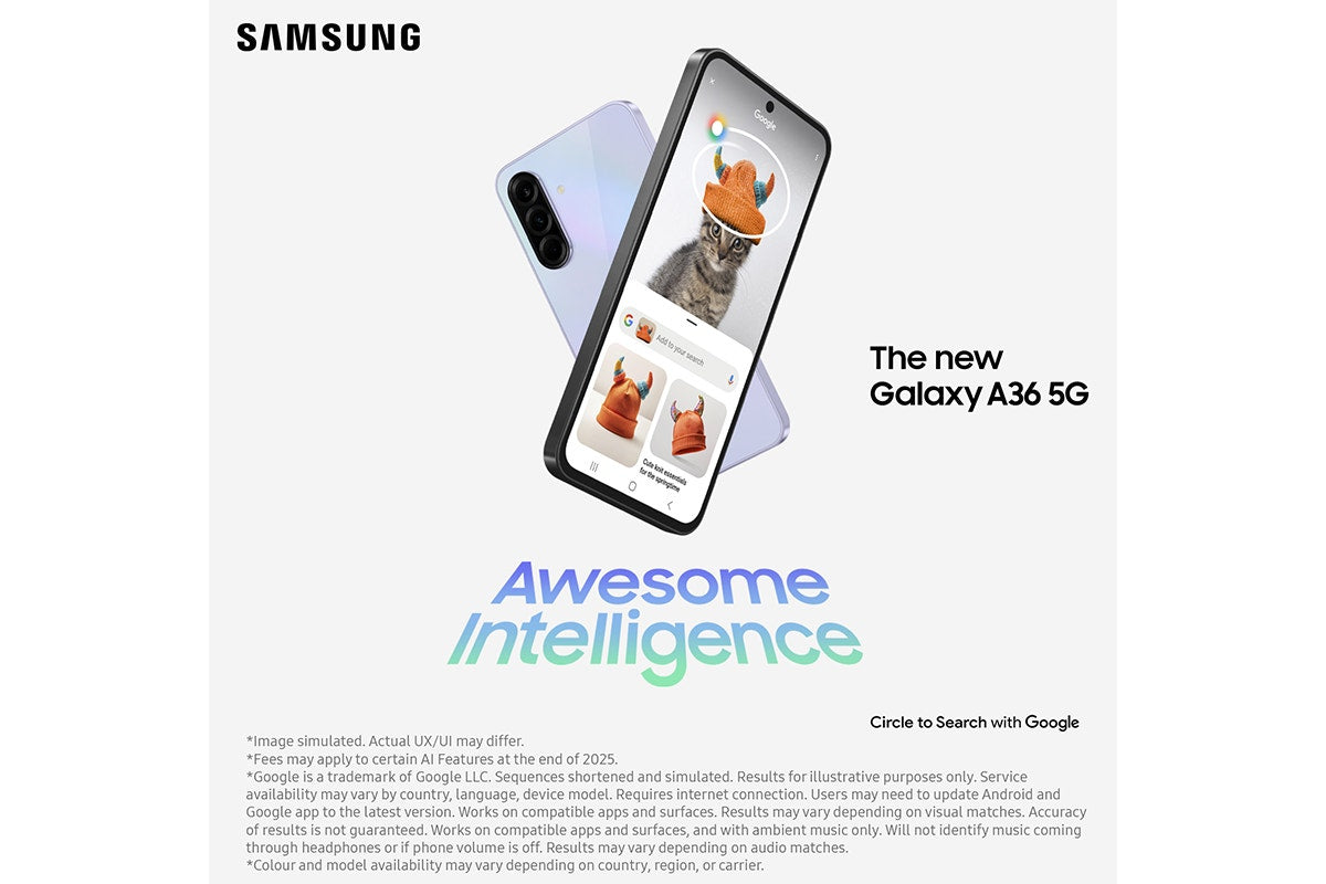 Samsung Galaxy A36 5G (128GB, Lavender)