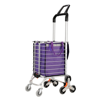 Emajin Foldable Shopping Cart with Climbing Wheels 35L