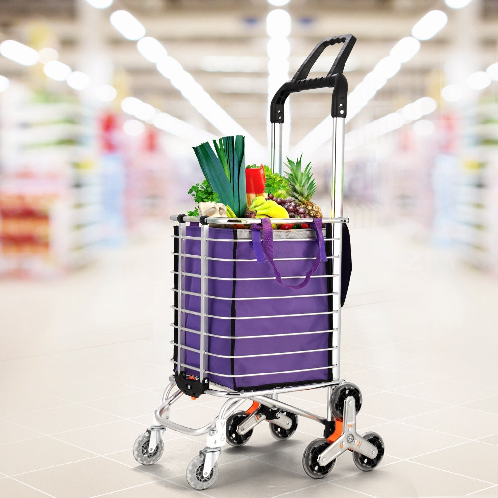 Emajin Foldable Shopping Cart with Climbing Wheels 35L - SuperSaverAU - view 7