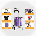 Emajin Foldable Shopping Cart with Climbing Wheels 35L - SuperSaverAU - view 6