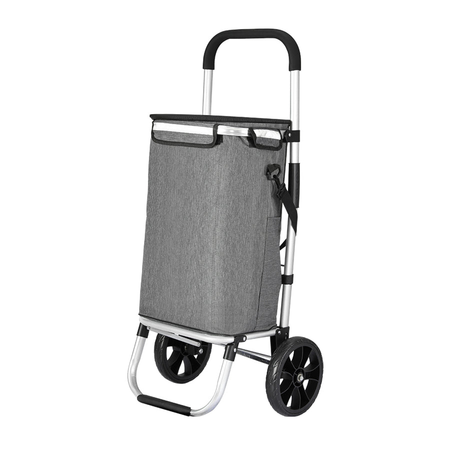 Emajin Foldable Shopping Trolley Cart 45KG Grey - SuperSaverAU - view 1