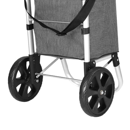 Emajin Foldable Shopping Trolley Cart 45KG Grey