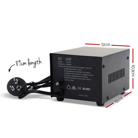 Giantz Step Down Transformer 500W 240V TO 110V Stepdown Voltage Converter AU-US - SuperSaverAU - view 2
