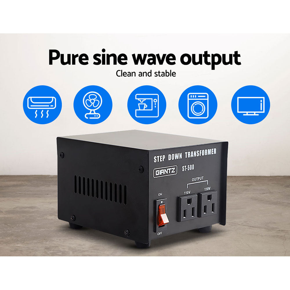 Giantz Step Down Transformer 500W 240V TO 110V Stepdown Voltage Converter AU-US - SuperSaverAU - view 5