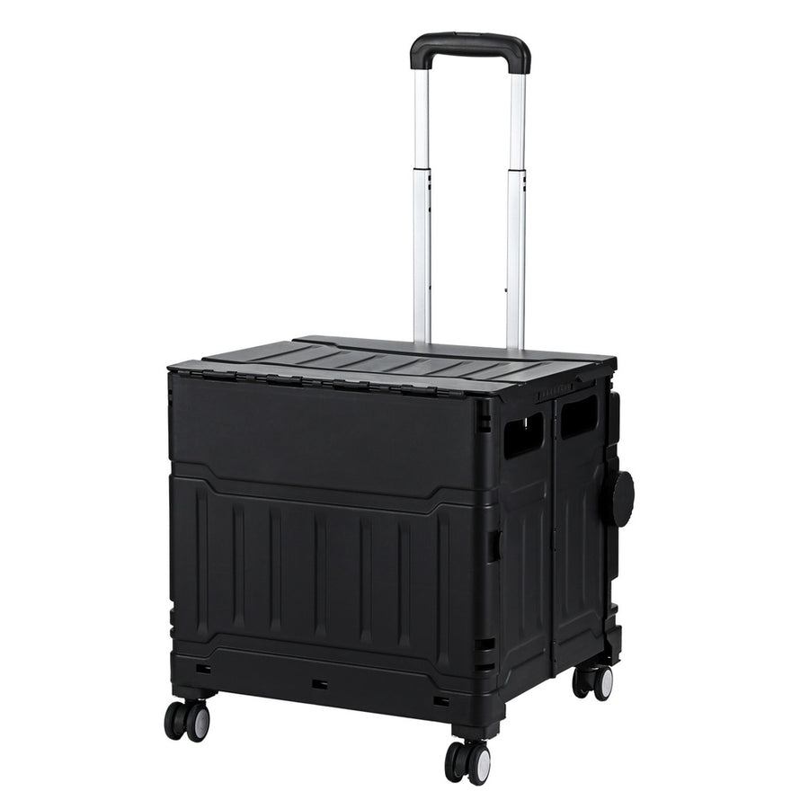 Emajin Foldable Shopping Trolley Cart 75L Black - SuperSaverAU - view 1