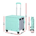 Emajin Foldable Shopping Trolley Cart 75L Green - SuperSaverAU - view 2