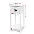 Artiss Vintage Bedside Table Thyme White - SuperSaverAU - view 2