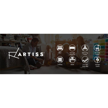 Artiss Vintage Bedside Table Thyme White