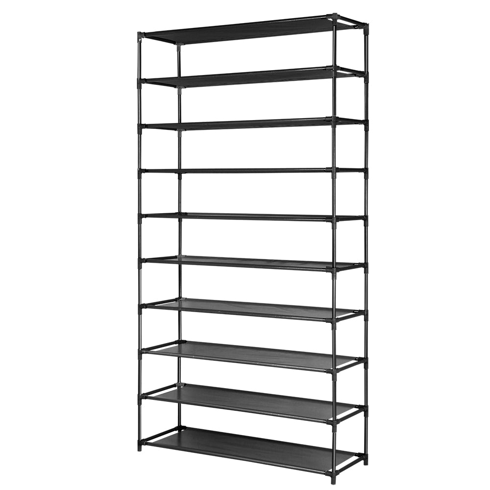 Artiss Shoe Rack Cabinet Stackable 50 Pairs 10-Tier Black - SuperSaverAU - view 3