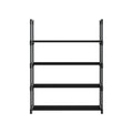 Artiss 4-Tier Shoe Rack, Stackable, Holds 12 Pairs, Black, Tool-Free Assembly - SuperSaverAU - view 5