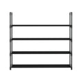 Artiss 80cm 4-Tier Stackable Shoe Rack for 16 Pairs - Black Metal Design - SuperSaverAU - view 5