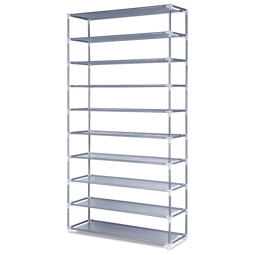 Artiss Shoe Rack Cabinet Stackable 10-Tier Grey - SuperSaverAU - view 3