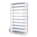 Artiss Shoe Rack Cabinet Stackable 10-Tier Grey - SuperSaverAU - view 4