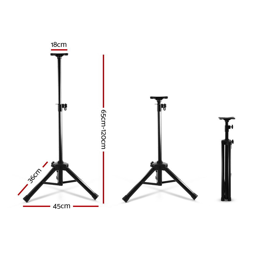 Alpha Adjustable Speaker Stands 65-120cm - 2 Pack