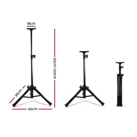 Alpha Adjustable Speaker Stands 65-120cm - 2 Pack