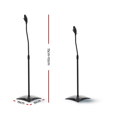 Alpha Adjustable Speaker Stands 75-112cm - 2 Pack