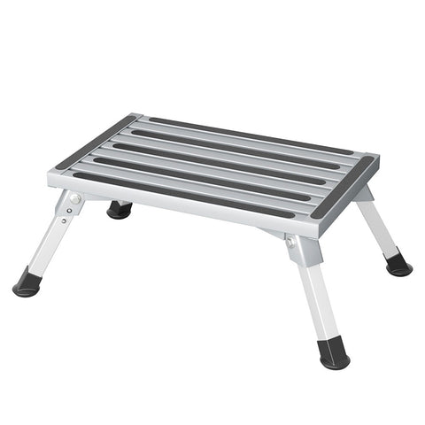 Weisshorn Folding Aluminium Caravan Step - Silver