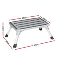 Weisshorn Folding Aluminium Caravan Step - Silver