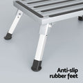 Weisshorn Folding Aluminium Caravan Step - Silver