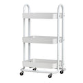 Artiss White Storage Trolley - 3-Tier Kitchen Cart with Wheels - SuperSaverAU - view 1