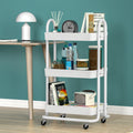Artiss White Storage Trolley - 3-Tier Kitchen Cart with Wheels - SuperSaverAU - view 5