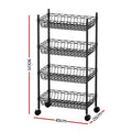 Artiss 4-Tier Adjustable Shelving Unit with Wheels for Garage and Kitchen - SuperSaverAU - view 3