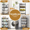 Artiss 4-Tier Adjustable Shelving Unit with Wheels for Garage and Kitchen - SuperSaverAU - view 5