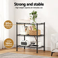 Artiss 3-Tier Adjustable Steel Shelving Unit for Efficient Storage - SuperSaverAU - view 6