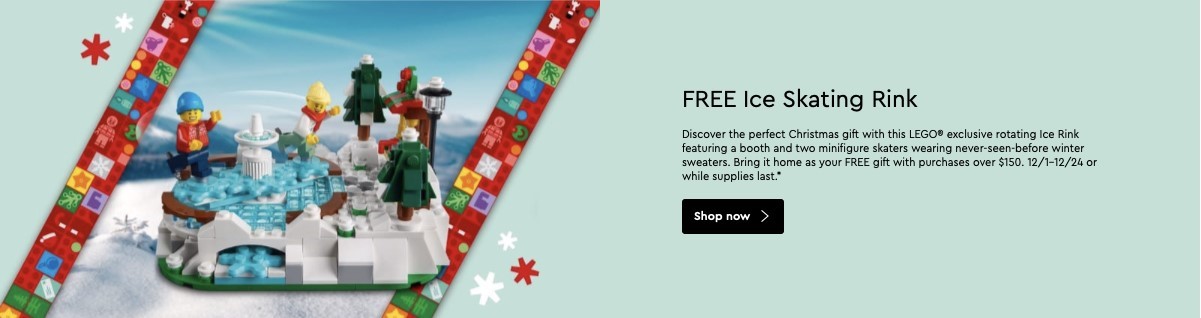 LEGO 40416 Ice Skating Rink Christmas Gift Set with Minifigures