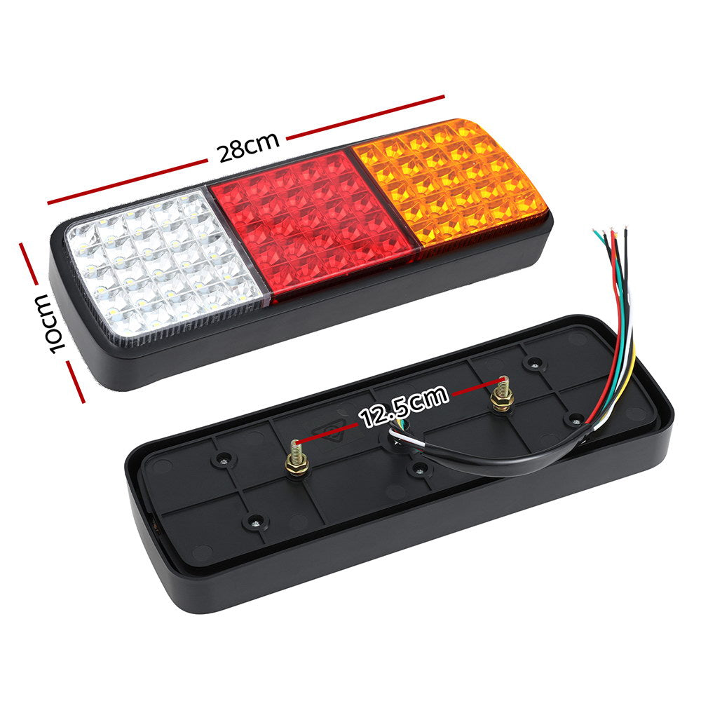 Giantz 75 LED Tail Lights Pair 12V Waterproof Ultra-Bright for Trailer Ute