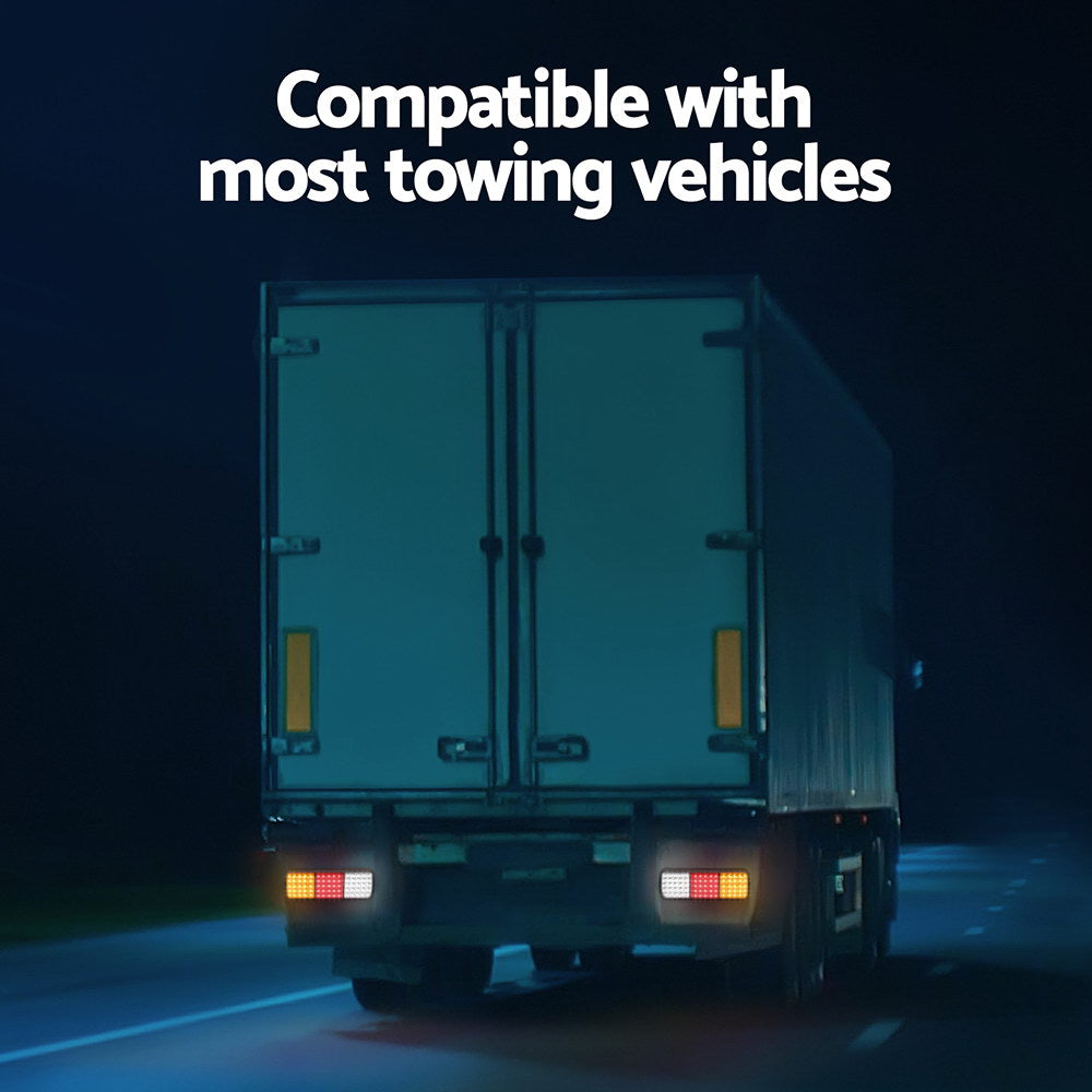 Giantz 75 LED Tail Lights Pair 12V Waterproof Ultra-Bright for Trailer Ute