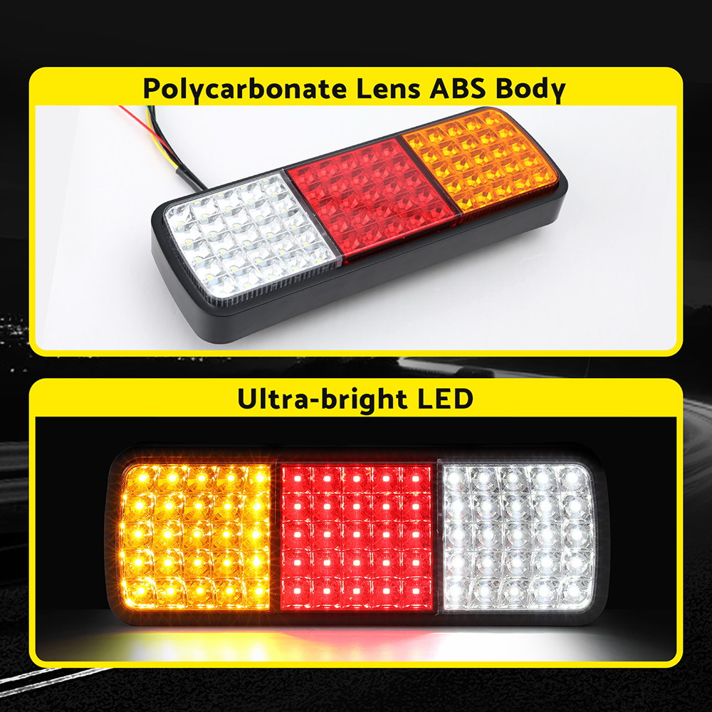 Giantz 75 LED Tail Lights Pair 12V Waterproof Ultra-Bright for Trailer Ute - SuperSaverAU - view 6