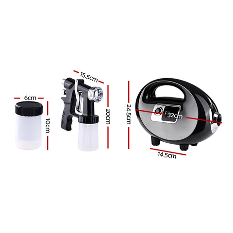 Professional Spray Tan Machine Sunless Tanning Gun Kit HVLP System Black - SuperSaverAU - view 2