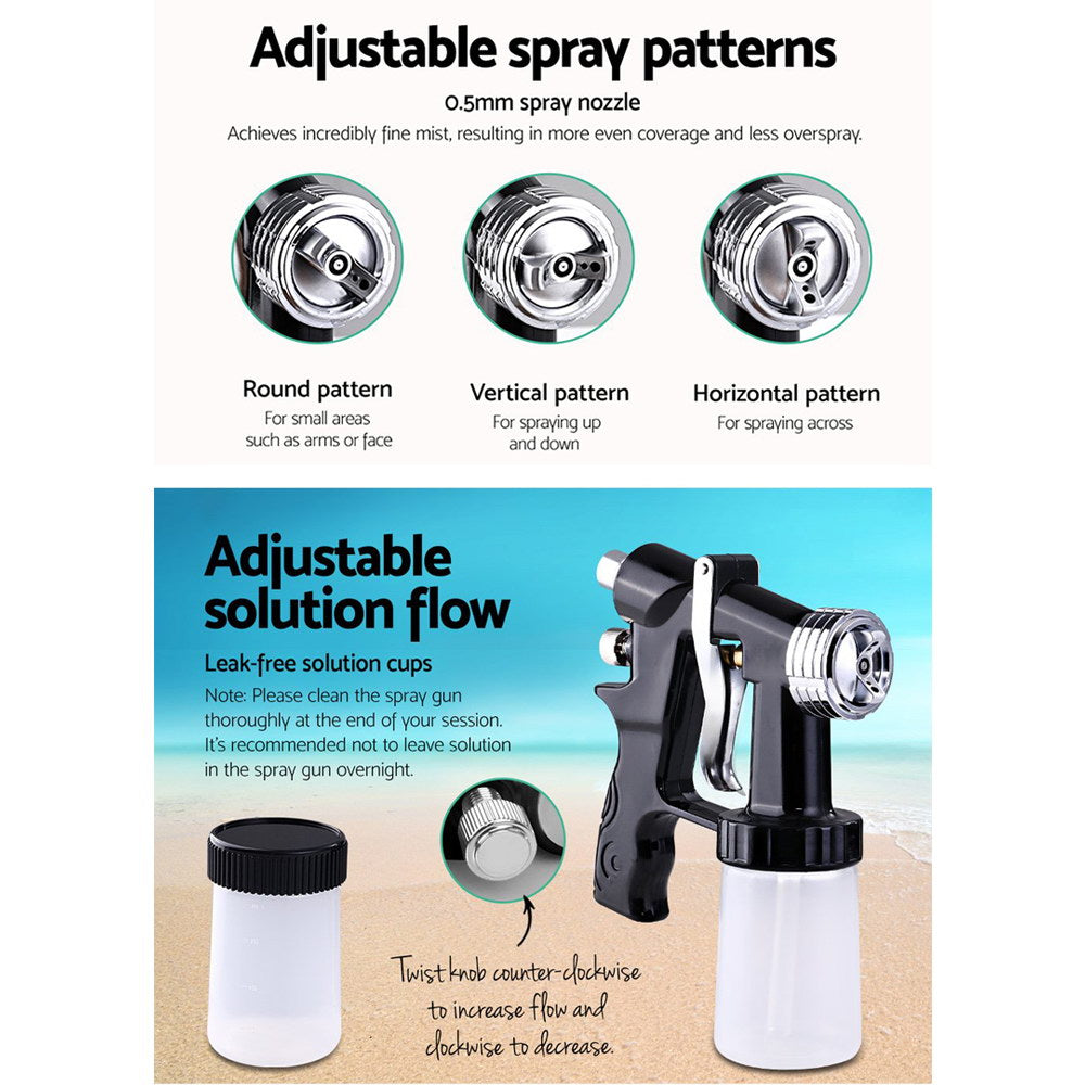 Professional Spray Tan Machine Sunless Tanning Gun Kit HVLP System Black - SuperSaverAU - view 6