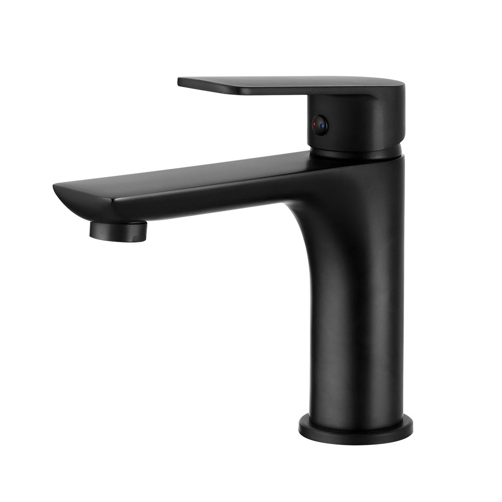 Mixer Tap Brass Basin Faucet 19.1cm Matte Black 5-Year Warranty - SuperSaverAU - view 1