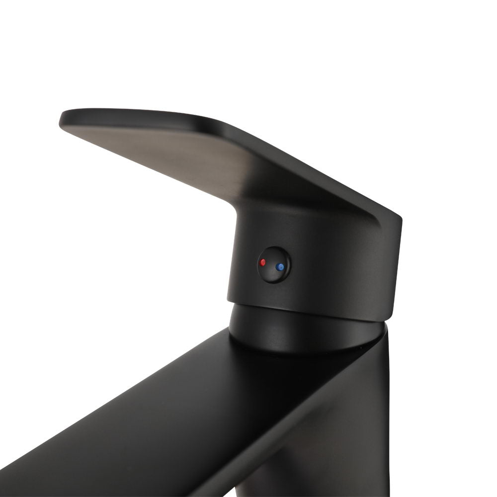 Mixer Tap Brass Basin Faucet 19.1cm Matte Black 5-Year Warranty - SuperSaverAU - view 4