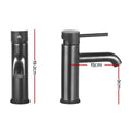 Cefito Bathroom Basin Mixer Tap 192mm Brass Matte Black 35mm-38mm Hole - SuperSaverAU - view 2