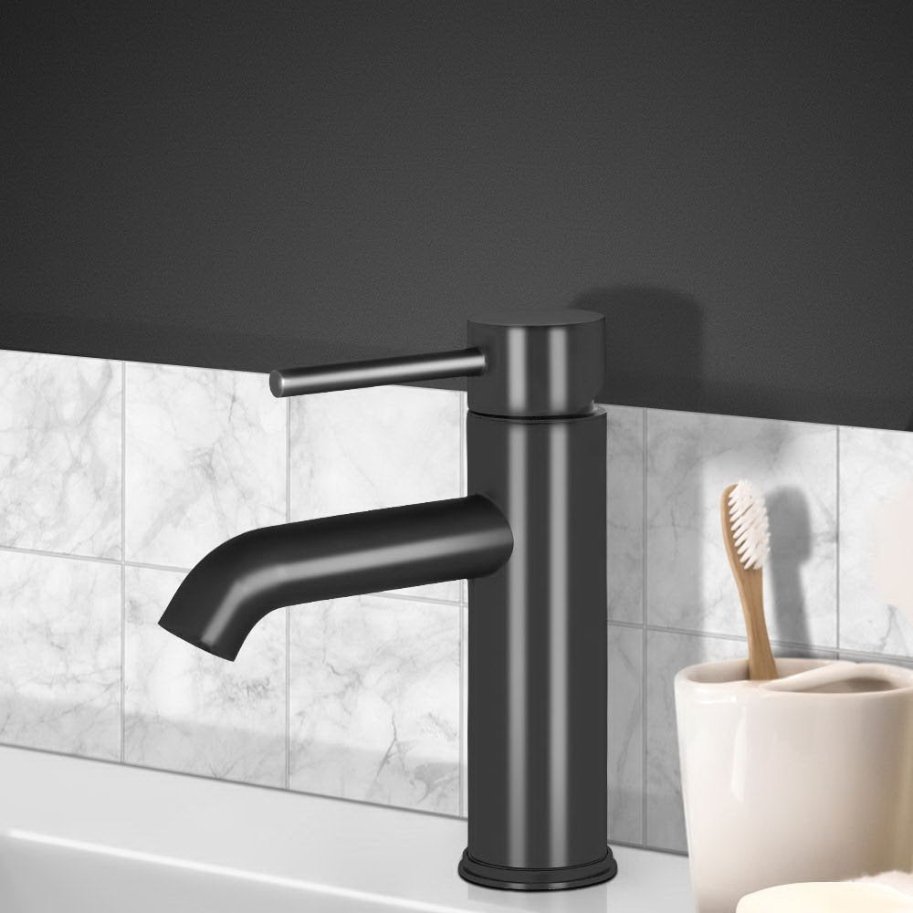 Cefito Bathroom Basin Mixer Tap 192mm Brass Matte Black 35mm-38mm Hole - SuperSaverAU - view 6