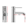 Cefito Bathroom Basin Mixer Tap Round Brass Faucet Vanity Laundry Chrome - SuperSaverAU - view 2