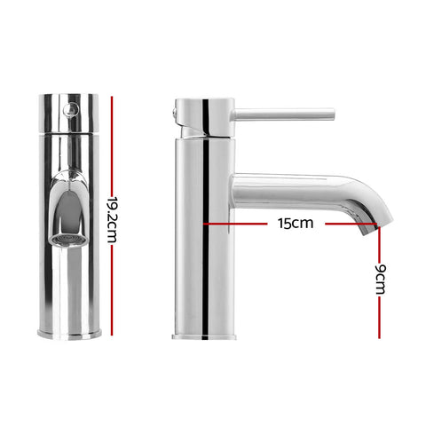 Cefito Bathroom Basin Mixer Tap Round Brass Faucet Vanity Laundry Chrome - SuperSaverAU - view 2