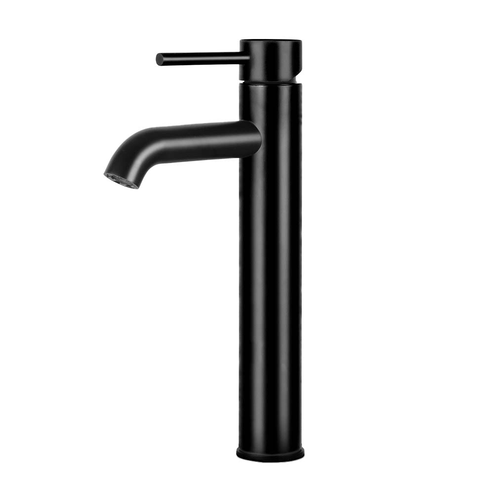 Cefito Bathroom Basin Mixer Tap Round Tall Faucet Vanity Laundry Black - SuperSaverAU - view 1